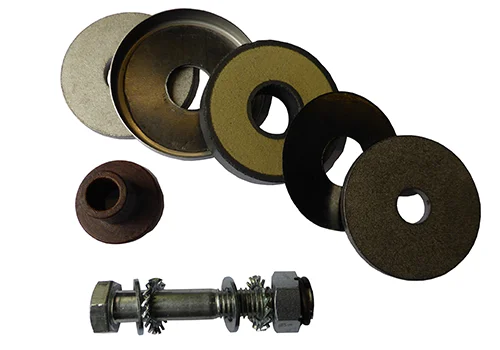 On board resistance showing all parts before assembly